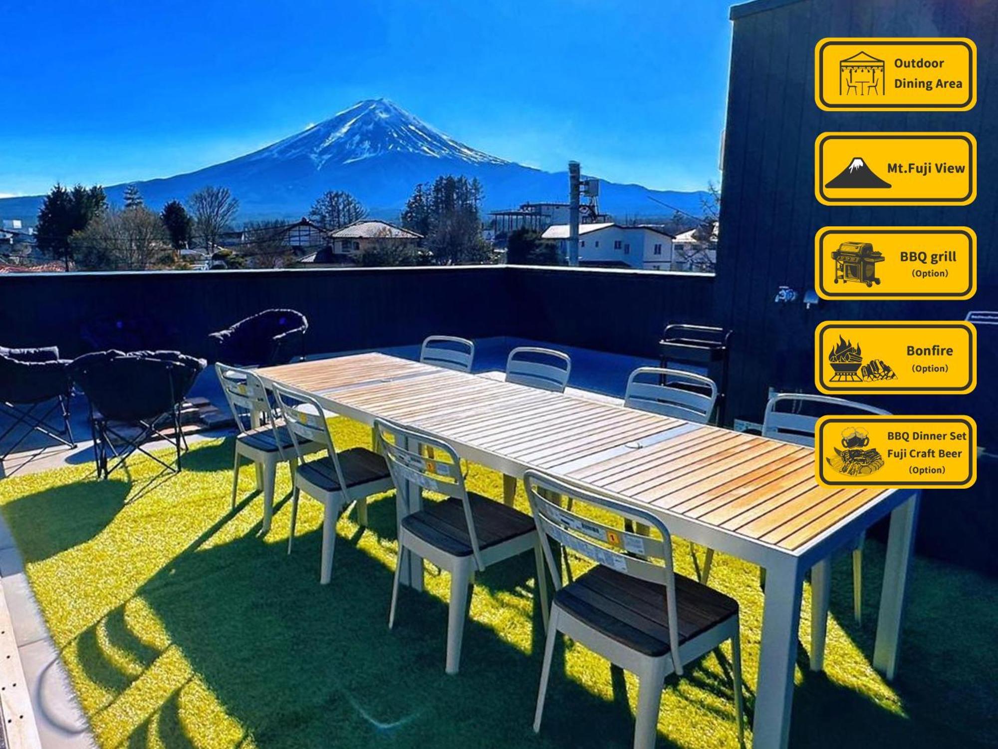 ヴィラ山間堂 Terrace Villa Bbq Bonfire Fuji View Annovillas Fujikawaguchiko Dış mekan fotoğraf